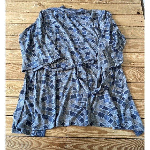 NEW The Muses Lounge Printed Tie Waist Cardigan Sweater Size 2XS Women’s Blue - Picture 2 of 7